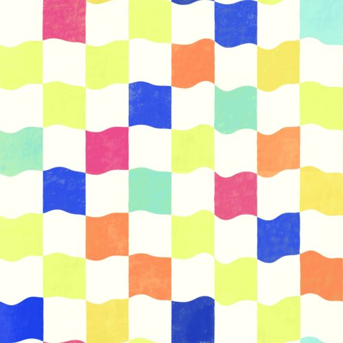 Lindsay Anne - Wavy Checkered Multi White