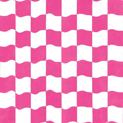 Lindsay Anne - Wavy Watercolor Checker Pink