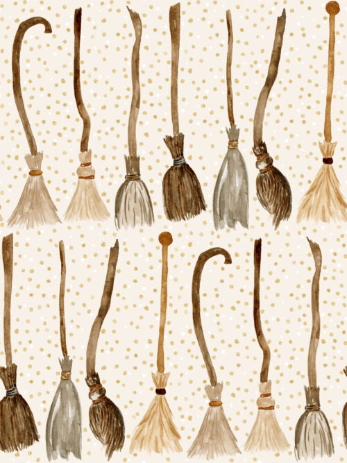 Hip Kid Design - Wicked Broom on Off White