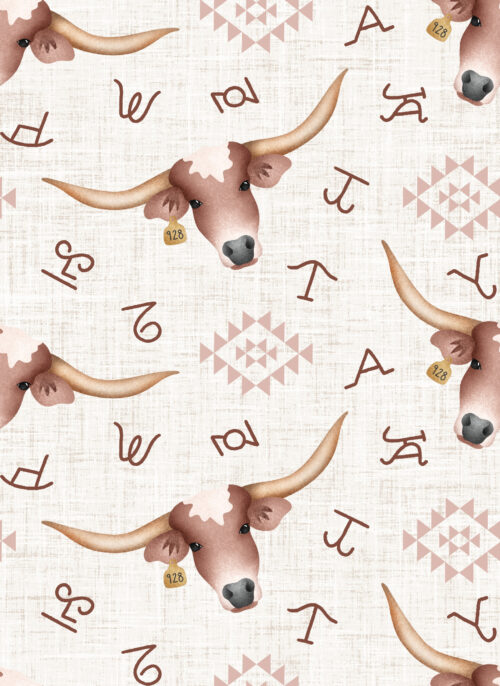 Krystal Winn - Wild West Longhorn Pink And White