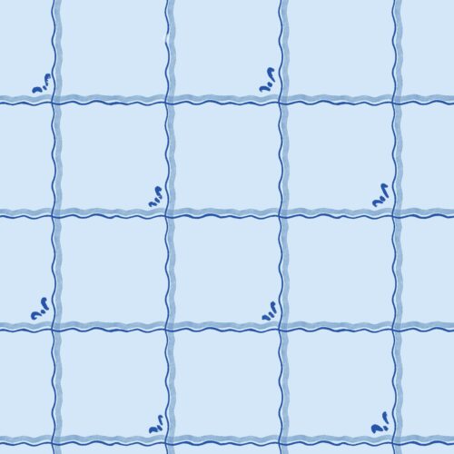 Lindsay Anne - Windowpane Plaid China Blue