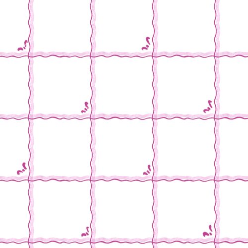 Lindsay Anne - Windowpane Plaid Wht Pink Raspberry