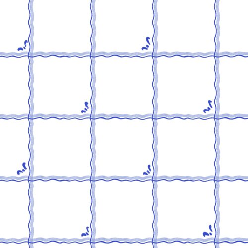 Lindsay Anne - Windowpane Plaid Wht Royal