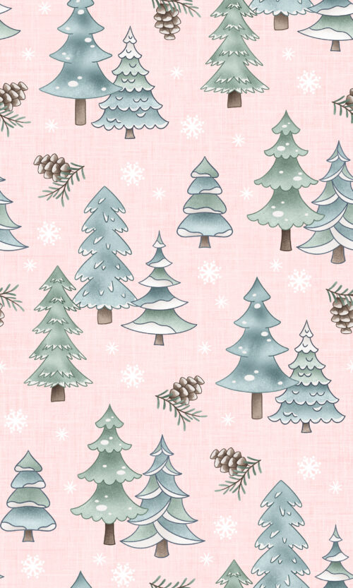 Krystal Winn - Winter Wonderland Forest Baby Pink