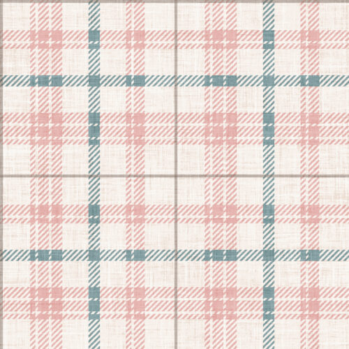 Krystal Winn - Winter Wonderland Plaid Pink And Blue