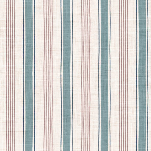 Krystal Winn - Winter Wonderland Stripe Blue And Brown