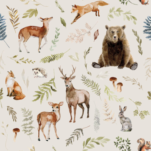 Hip Kid Design - Woodland Storybook on Earthy Cream