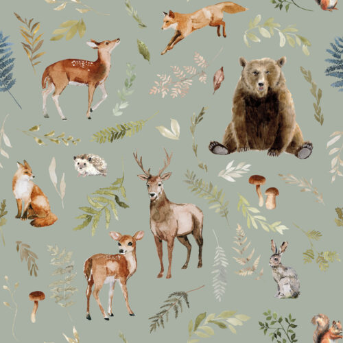 Hip Kid Design - Woodland Storybook on Sage