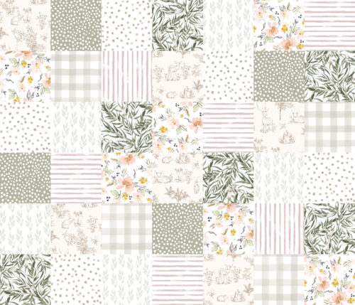 Hip Kid Design - Woodland Whimsical Forest Cheater Quilt