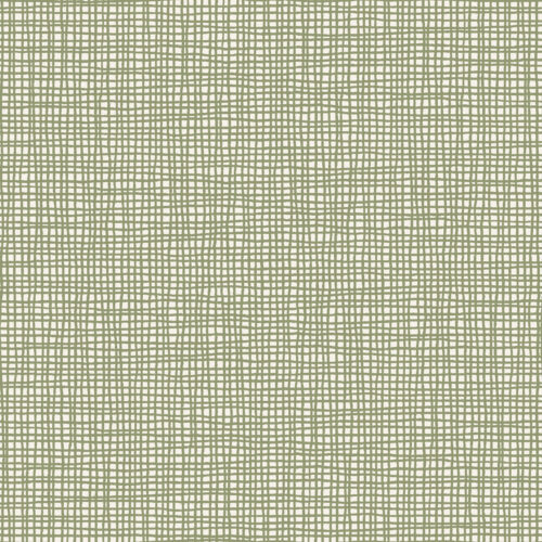 Woven Scribble Grid sage green