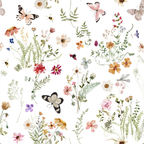 Hip Kid Design - Wren's Wildflower Garden and Butterflies