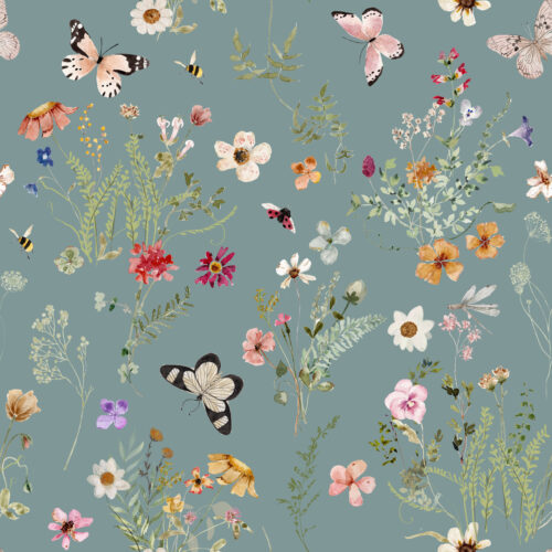 Hip Kid Design - Wren's Wildflower Garden and Butterflies on Juniper