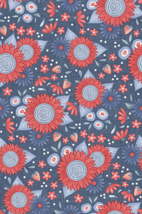 Krystal Winn - Yankee Doodle Floral Navy