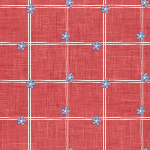 Krystal Winn - Yankee Doodle Flower Plaid Red