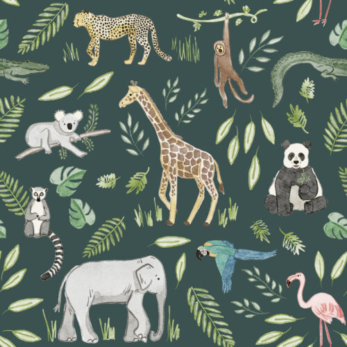 Zoo animal greenery deep green