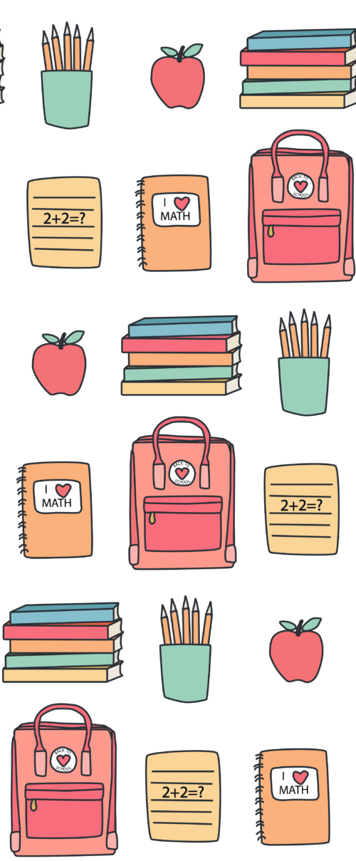 Hey Cute Design - Back To School Pink 15 In Repeat 01