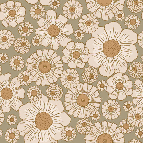 Eva Catharina - beach flowers dark green