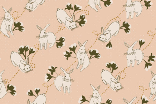 blooming bunnies peachy