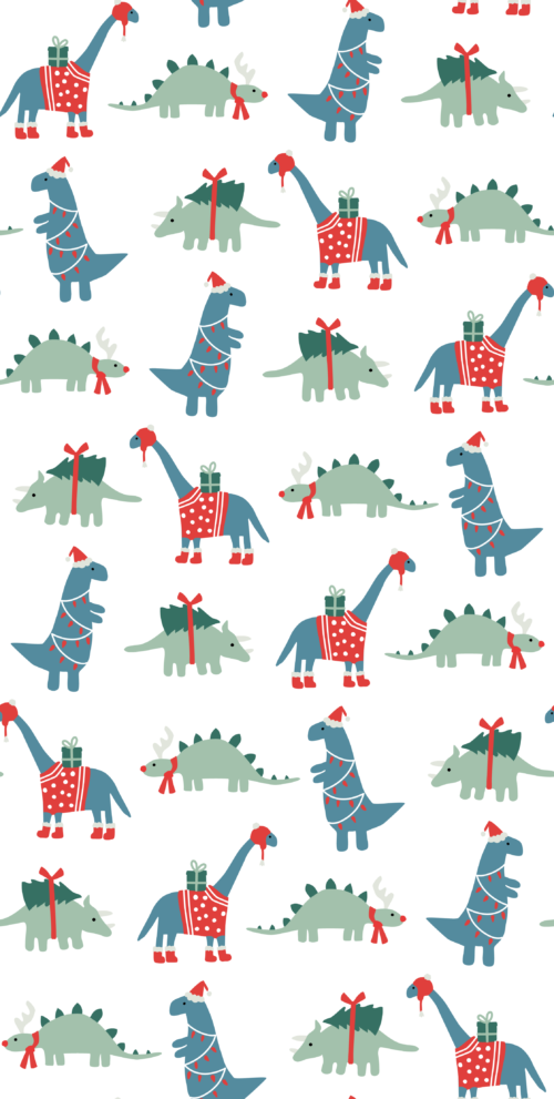 Hey Cute Design - Blue Dinos 15 In Repeat 01