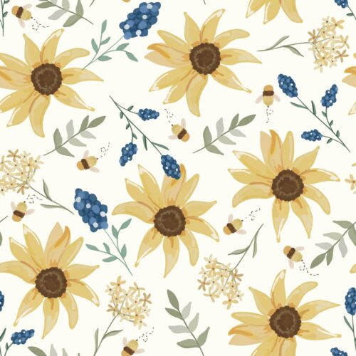 bluebonnet sunflower 10x10