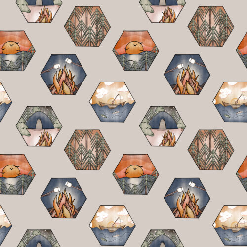 Camping Hexagons