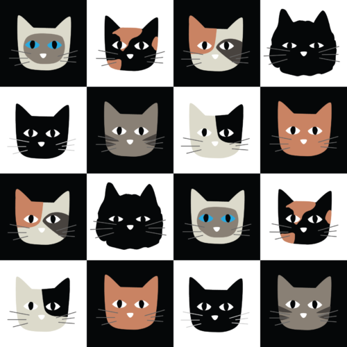 Hey Cute Design - Cat Grid 3 In