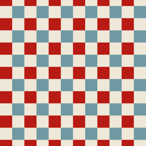 checker cherry chambray mix