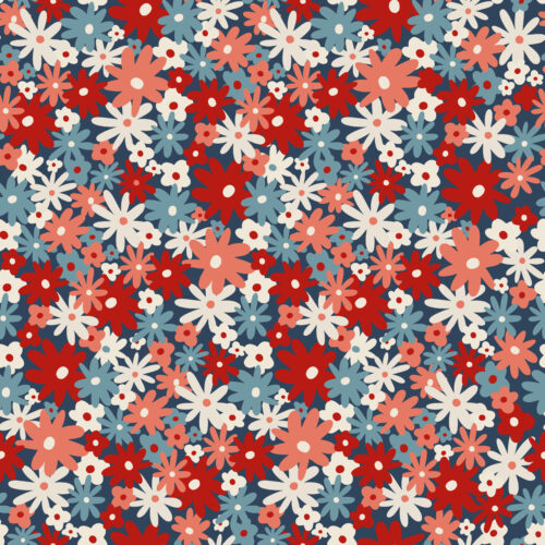 ditsy floral navy blue