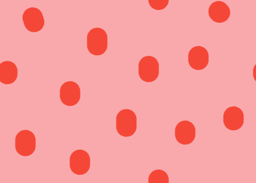 Hey Cute Design - Dot Red On Pink 15 In Repeat 01