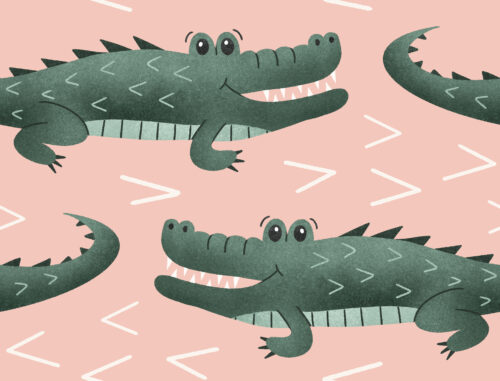 Krystal Winn - Down South Gator Pink (5x3.8)