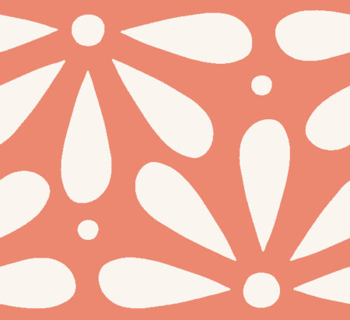 Krystal Winn - Down South Geo Blooms Coral (2x1.8)