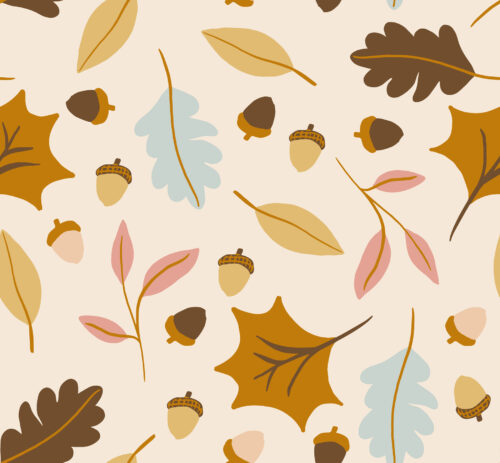 Indy Bloom Designs - Fall Leaves In Cream 6x5.5