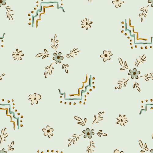 Eva Catharina - framed flowers light sage