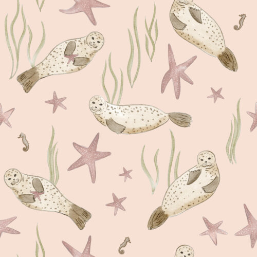 harbor seals mauve pink