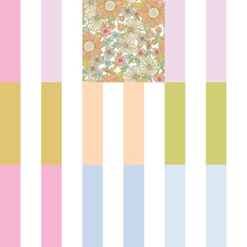 Retro sunflower garden color variations