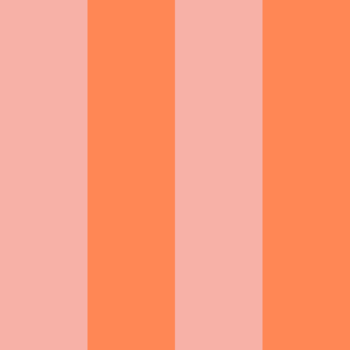 Hey Cute Design - Orange Pink Stripe 10 In Repeat