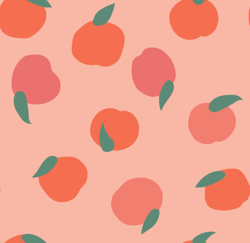 Hey Cute Design - Peach 15 In Repeat 01