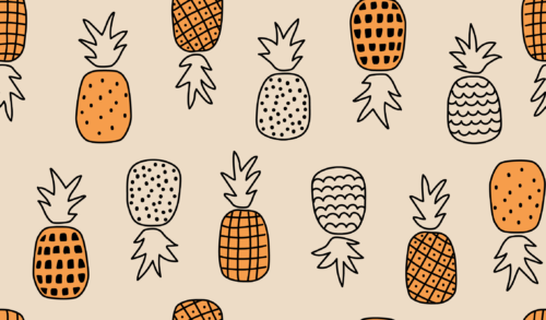 Hey Cute Design - Pineapple Gold 15 In Repeaat 01