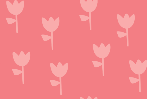 Hey Cute Design - Pink Tulip 20 In Repeat