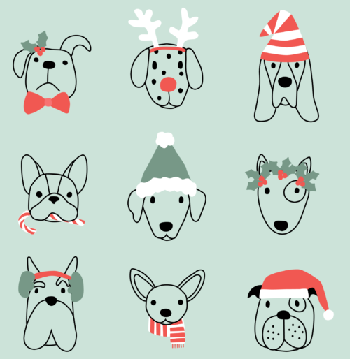 Hey Cute Design - Pups On Green 15 In Repeat