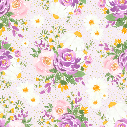 purple daisy floral 8x8