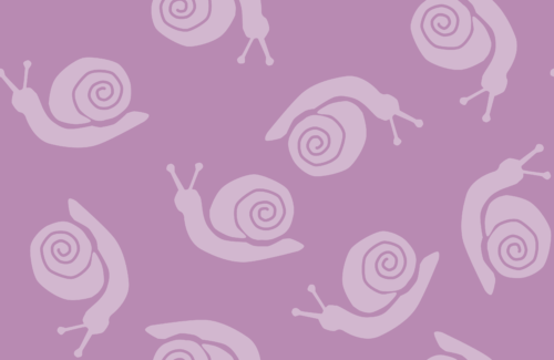 Hey Cute Design - Purple Snails 20 In Repeat