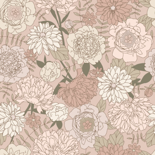 retro floral odessa pink