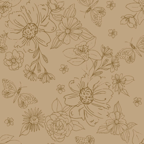 Indy Bloom Designs - Sketched Florals In Mocha 01