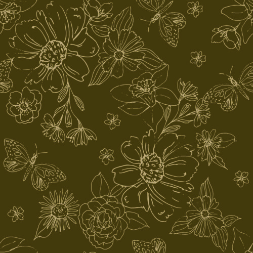 Indy Bloom Designs - Sketched Florals In Coco 01