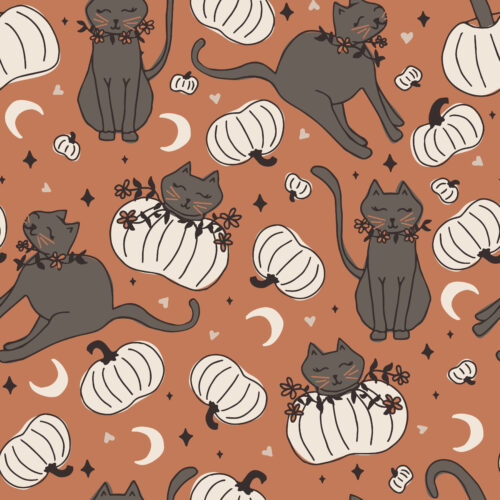 spooky cute kitties pumpkin
