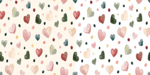 Watercolor Hearts