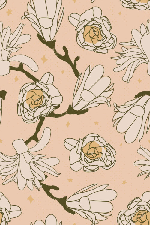 starry blooms peachy