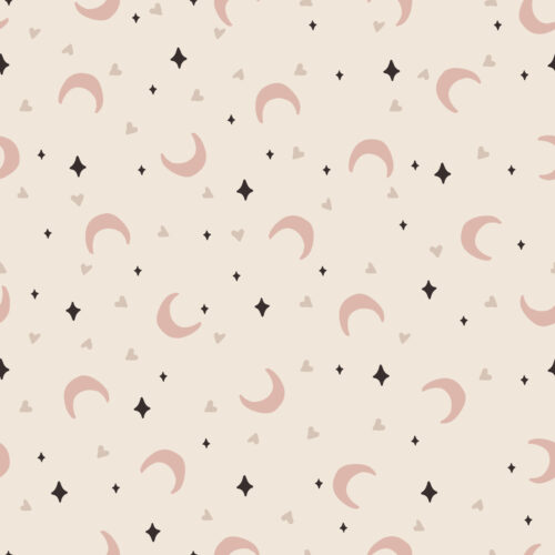 twinkly moons dusty blush cream