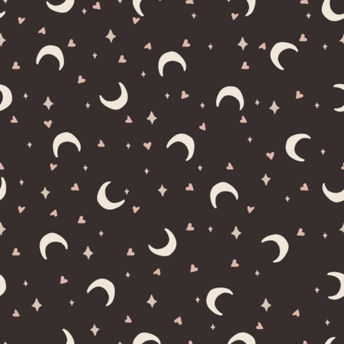 twinkly moons dusty blush night